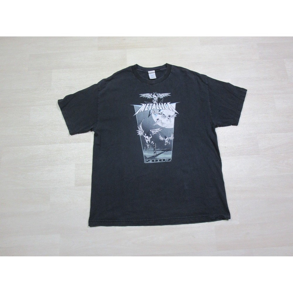 Vintage METALLICA CLUB 2007 MEMBER T Shirt (XL)‎ Band Concert Tour Heavy Metal